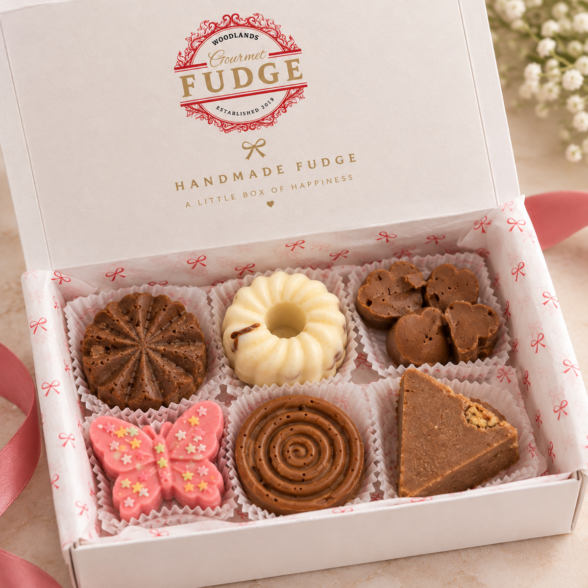 Woodlands Gourmet Fudge Luxury Six-Flavour Gift Box
