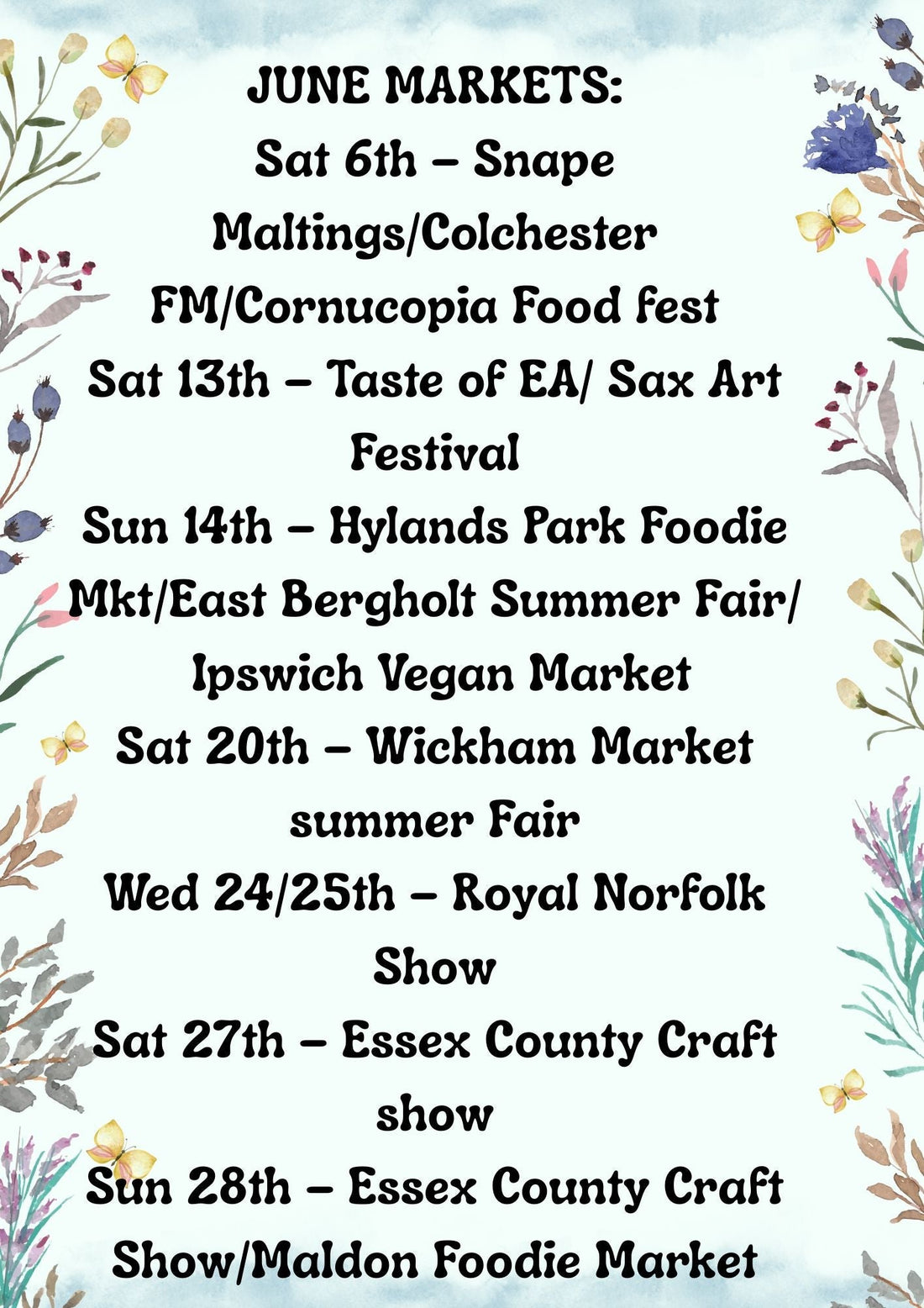 June markets and events