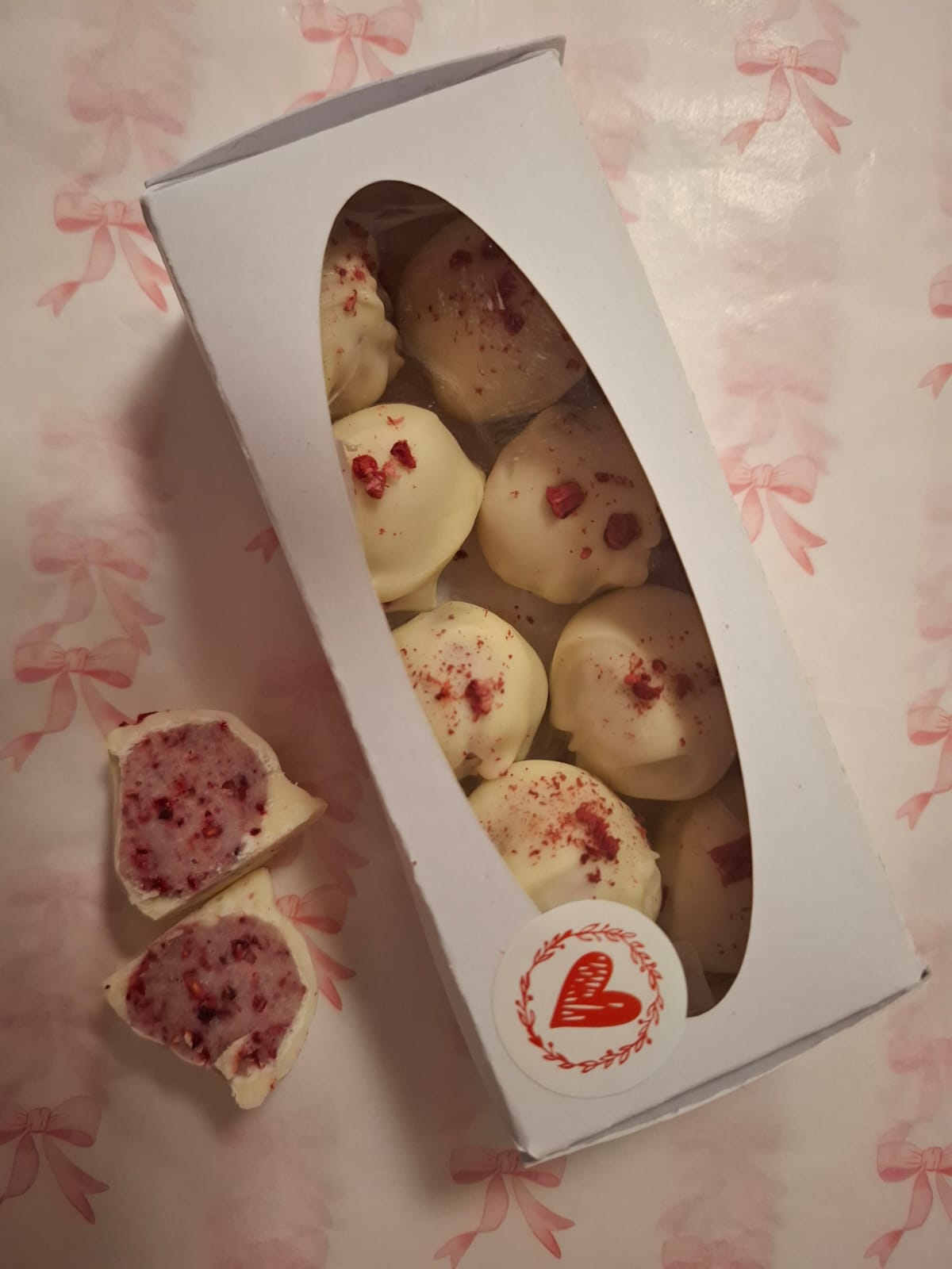 Strawberry Fudge Truffles